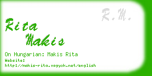 rita makis business card